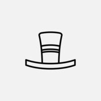 icône de ligne de chapeau, vecteur, illustration, modèle de logo. convient à de nombreuses fins. vecteur