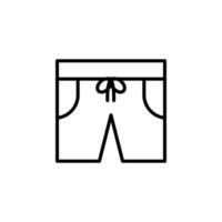 short, casual, icône de ligne de pantalon, vecteur, illustration, modèle de logo. convient à de nombreuses fins. vecteur