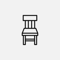 chaise, icône de ligne de siège, vecteur, illustration, modèle de logo. convient à de nombreuses fins. vecteur