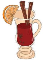 Vin chaud. illustration vectorielle vecteur