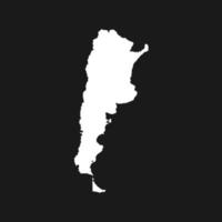 carte de l'argentine sur fond noir vecteur