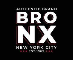 bronx new york city typographie vecteur t-shirt graphiques