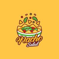 taco nacho salade mexicaine bol logo icône symbole illustration vecteur