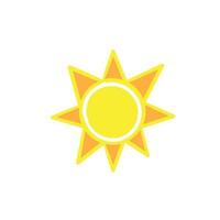 illustration vectorielle drôle de soleils doodle. avec ensemble dessiné à la main isolé vecteur