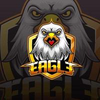 conception de logo e sport mascotte tête d'aigle vecteur