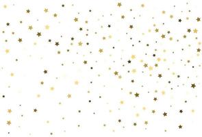 dessin de noël avec des étoiles d'or. confettis de célébration d'étoiles d'or. vecteur