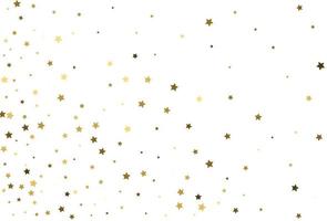 fond de noël avec des étoiles d'or. confettis de célébration d'étoiles d'or. vecteur