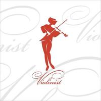 musicien, violoniste. logo vectoriel. vecteur