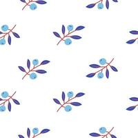 joli motif floral sans couture avec des branches et des baies. pour l'impression sur papier, textiles de toutes tailles. illustration vectorielle. vecteur