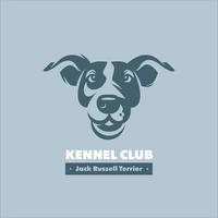 chien, logo vectoriel. le club canin. fourrage pour animaux. le jack russell terrier. vecteur