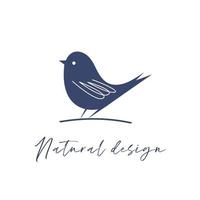 logo d'oiseau. logo vectoriel. conception simple et concise. vecteur