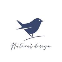 logo d'oiseau. logo vectoriel. conception simple et concise. vecteur