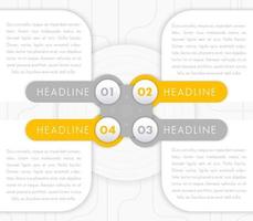 1,2,3,4, étiquettes d'étape, chronologie, conception d'infographies vecteur