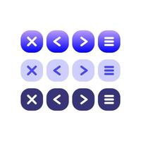 kits d'icônes de bouton dégradé ui vecteur