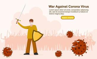 lutter contre le virus corona covid-19. vecteur