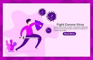 lutter contre le virus corona covid-19. vecteur