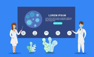 lutter contre le virus corona covid-19. guérir le virus corona. vecteur