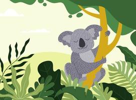 koala de personnage de dessin animé mignon. imprimer pour la fête de douche de bébé. impression vectorielle avec bébé koala. vecteur