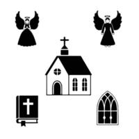 christianisme symbole vecteur religion et icône de l'église
