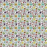 modèle sans couture avec des fleurs. Floral background.colored fleurs isolés sur fond blanc vecteur