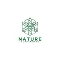 modèle de logo nature sur fond blanc vecteur