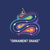 vecteur de logo d'ornement de serpent plein de couleur
