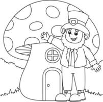 st. patricks day champignon coloriage pour les enfants vecteur