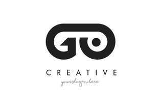 aller à la création de logo de lettre avec une typographie moderne et créative à la mode. vecteur