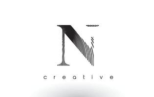 n création de logo avec plusieurs lignes et couleurs noir et blanc. vecteur