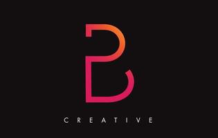 b lettre logo design tendance moderne. lettre b icône logo avec monogramme moderne vecteur