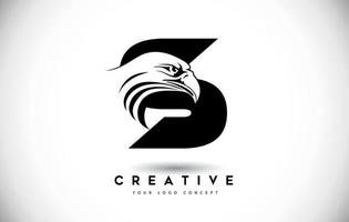 lettre s eagle logo avec illustration vectorielle de tête d'aigle créatif. vecteur