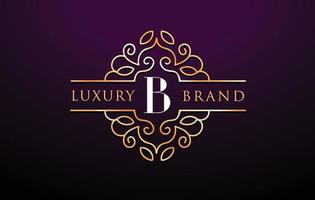 b lettre logo design monogramme luxe.royal vecteur