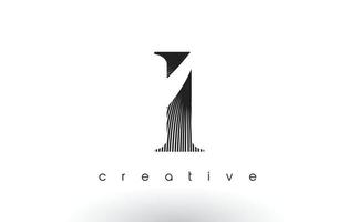 je crée un logo avec plusieurs lignes et des couleurs noir et blanc. vecteur