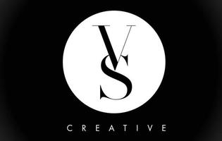 vs logo de conception de lettre avec vecteur de couleurs noir et blanc.