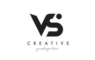 vs création de logo de lettre avec une typographie moderne et créative à la mode. vecteur