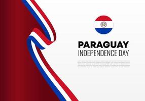 jour de l'indépendance du paraguay pour la célébration nationale les 14 et 15 mai. vecteur