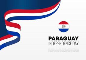 jour de l'indépendance du paraguay pour la célébration nationale les 14 et 15 mai. vecteur