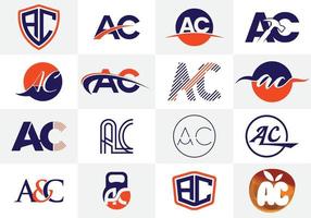 création de logo de lettre ac. vecteur d'icône de lettres ac créatives.