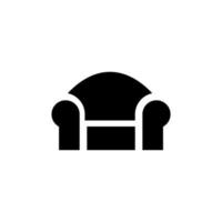 icône de chaise simple sur fond blanc vecteur