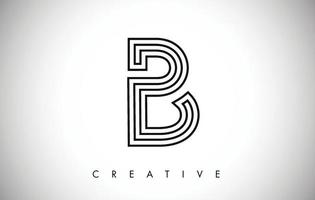 b lettre logo design tendance moderne. lettre b icône logo avec monogramme moderne vecteur