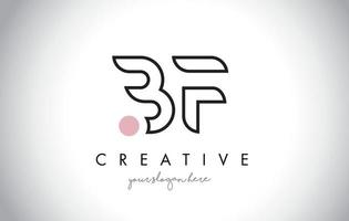 création de logo de lettre bf avec une typographie moderne et créative à la mode. vecteur