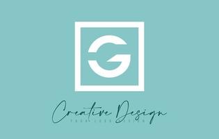 conception d'icône de lettre g avec un look moderne et créatif et un fond bleu sarcelle. vecteur