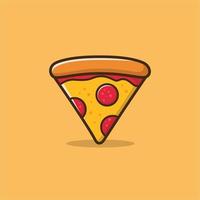 illustration vectorielle de pizza tranche vecteur