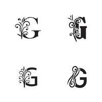 Éléments de modèle de conception d'icône de logo lettre g pour votre application ou identité d'entreprise vecteur