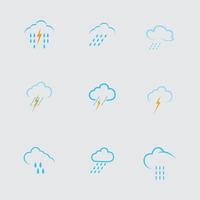 ensemble de gouttes de pluie icône logo vector illustration design