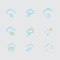 ensemble de gouttes de pluie icône logo vector illustration design