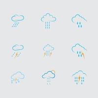 ensemble de gouttes de pluie icône logo vector illustration design