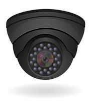 illustration vectorielle de caméras de surveillance vecteur