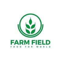 logo de la ferme de l'agriculture biologique vecteur
