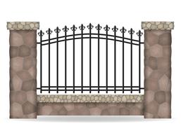 illustration vectorielle de clôture en pierre vecteur